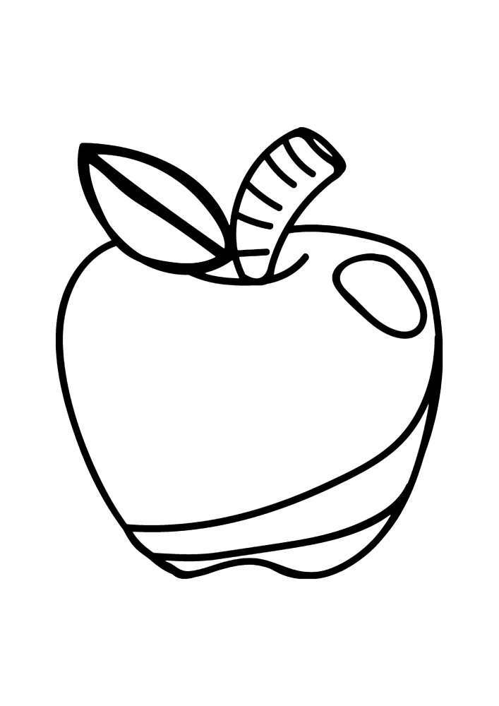 Coloring page Unusual apple Print